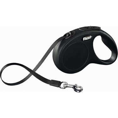 Flexi New Classic Small 5m Şerit Gezdirme Siyah