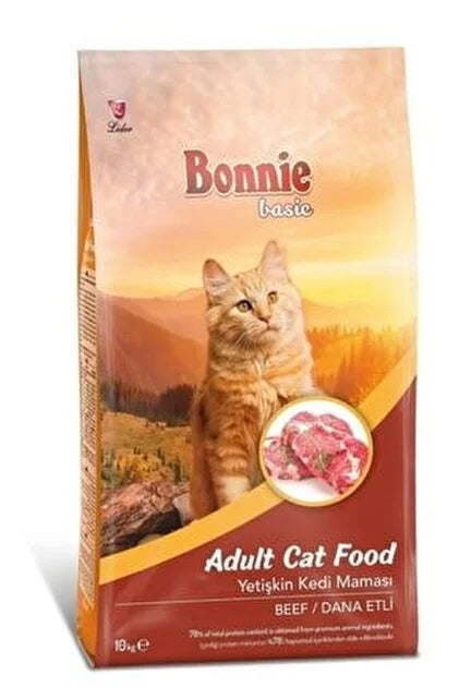 Bonnie Basic Biftekli Yetişkin Kedi Maması 10 Kg