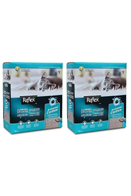 Reflex Aktif Karbonlu Süper Hızlı Topaklanan Kedi Kumu - 10 lt x 2 Adet