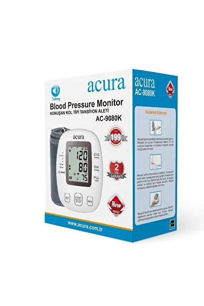 Acura AC-9080K Türkçe Konuşan Koldan Tam Otomatik Tansiyon Aleti Çanta Hediyeli