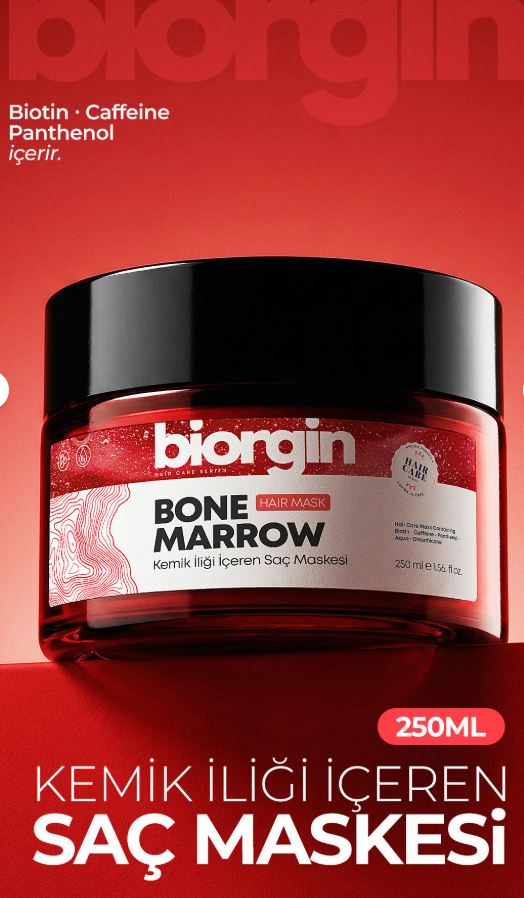 Biorgin Besleyici Onarıcı Dökülme Karşıtı Kemik İlikli Saç Maskesi 250ML