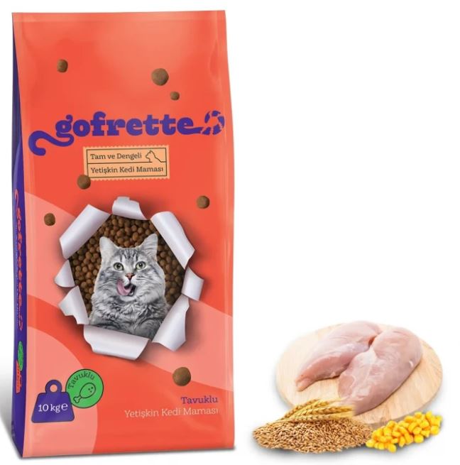 Gofrette Tavuklu Yetişkin Kedi Maması 10 Kg